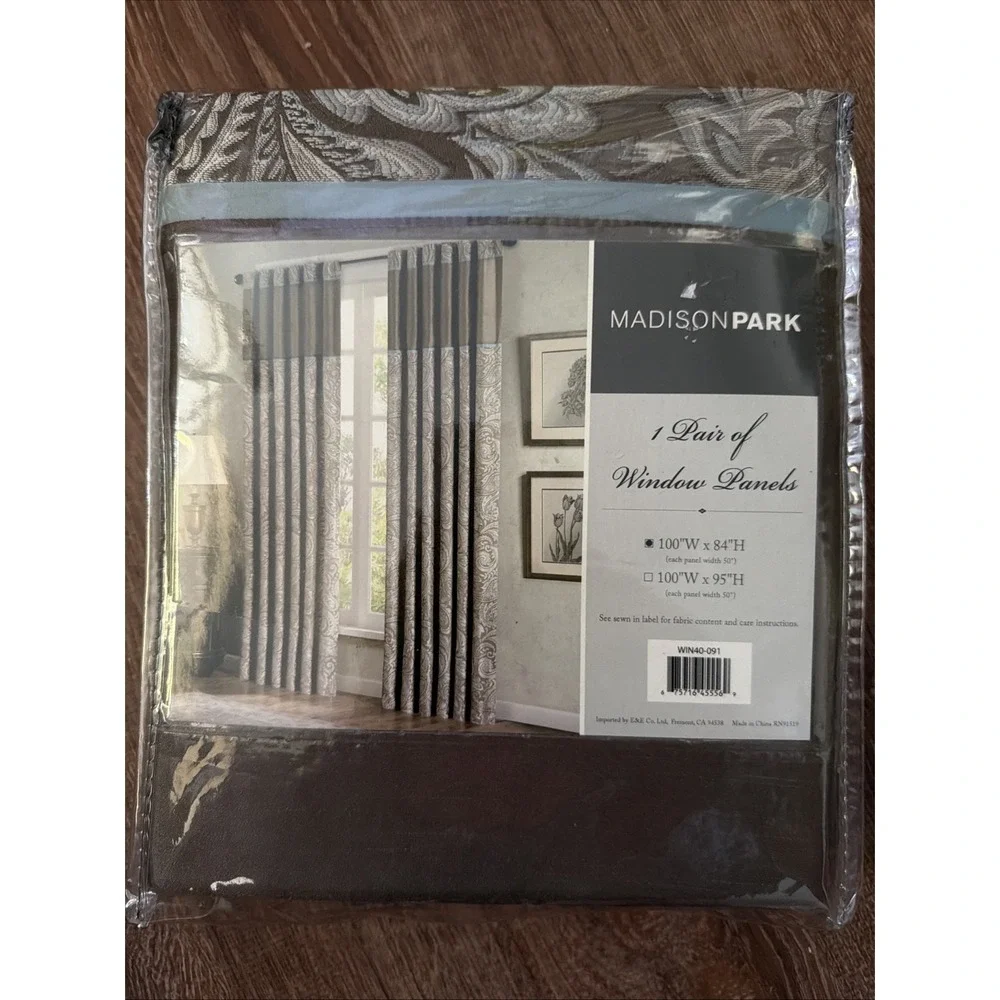 Madison PArk 1 Pair window Panel 100